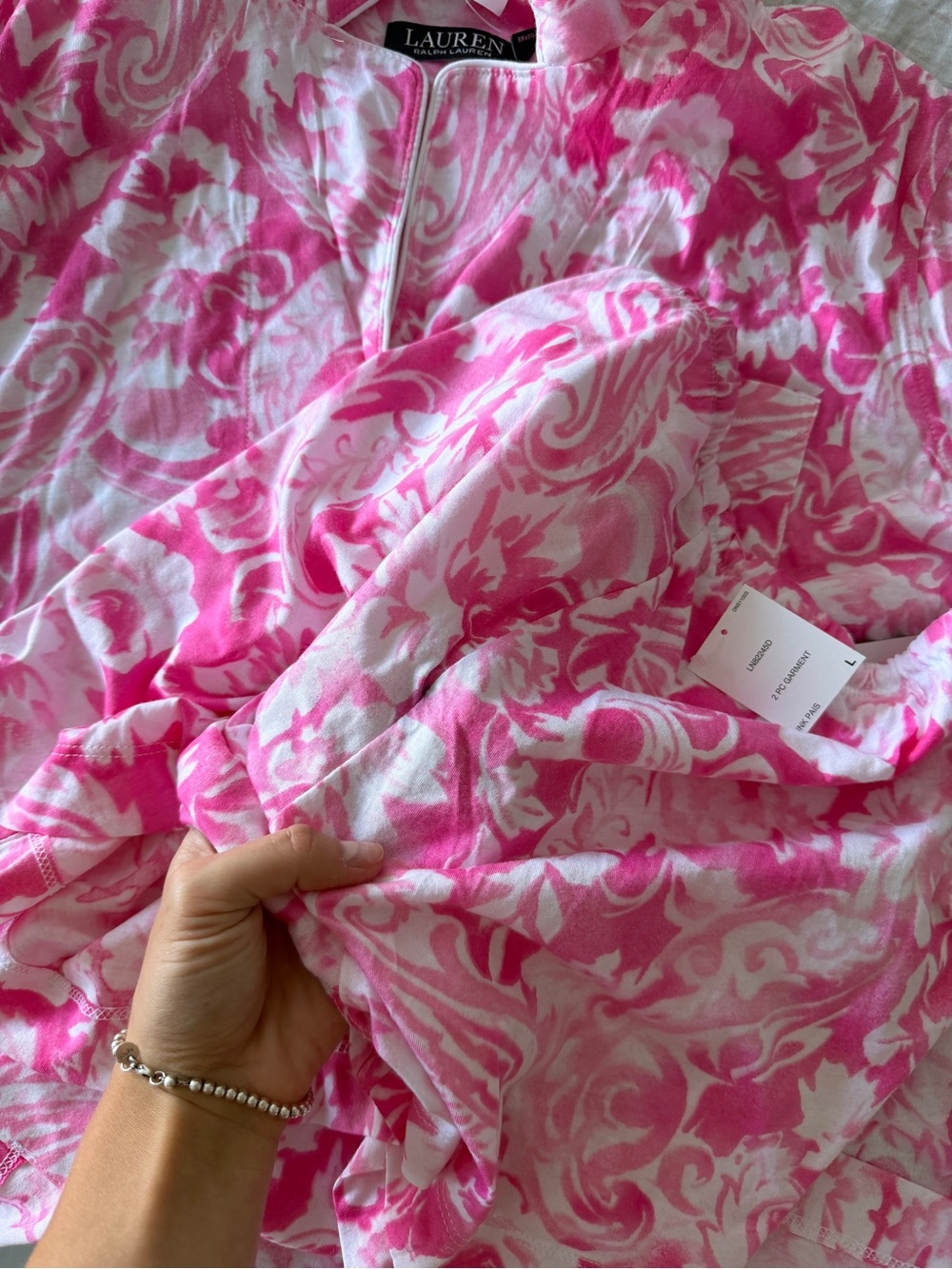 Ralph Lauren Women's Pink Floral Short Pajama Set - Picture 6 of 8